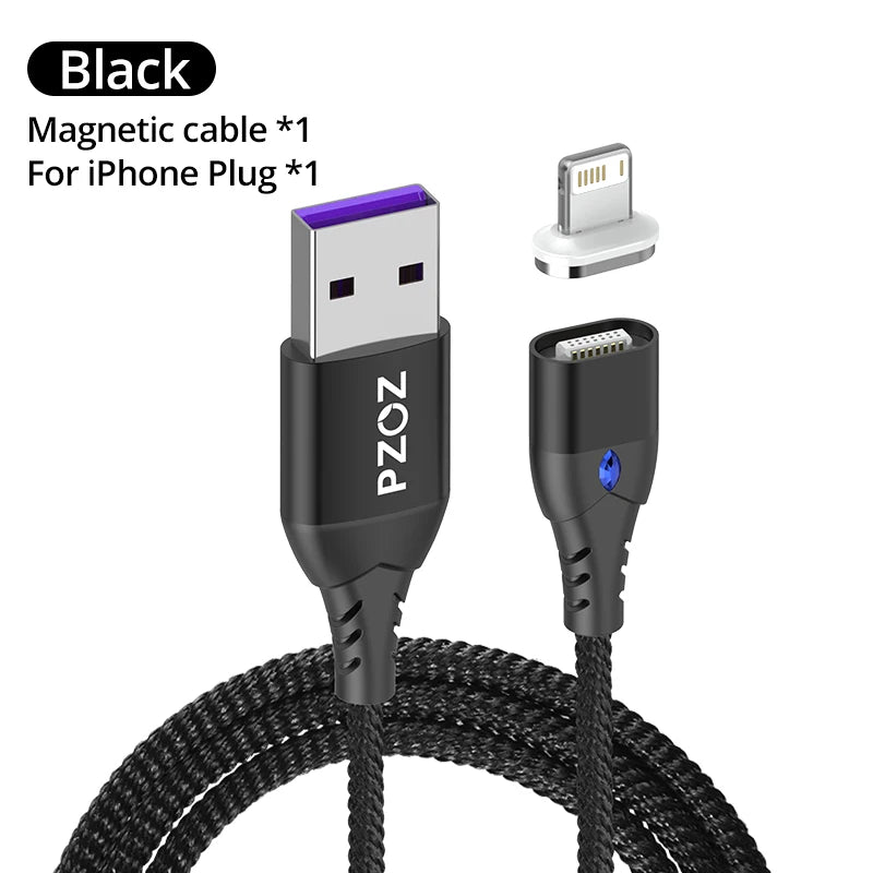 PZOZ 5A Magnetic Cable Type C Super Fast Charging Micro USB Cable USB C Magnet Charger For iPhone Huawei Xiaomi Phone Wire Cord