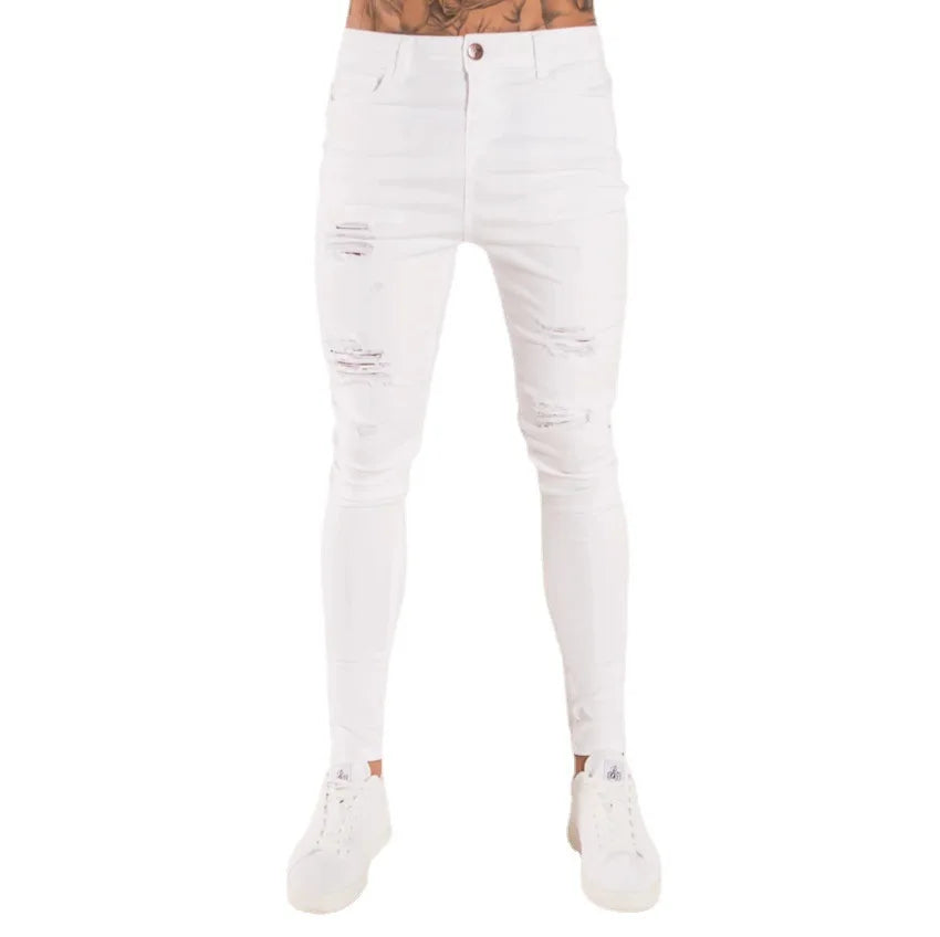 New 2025 high-quality Fashion Casual Cotton Business Black Denim Pants Male Trousers Men's Stretch Regular Fit Jeans S-XXXL