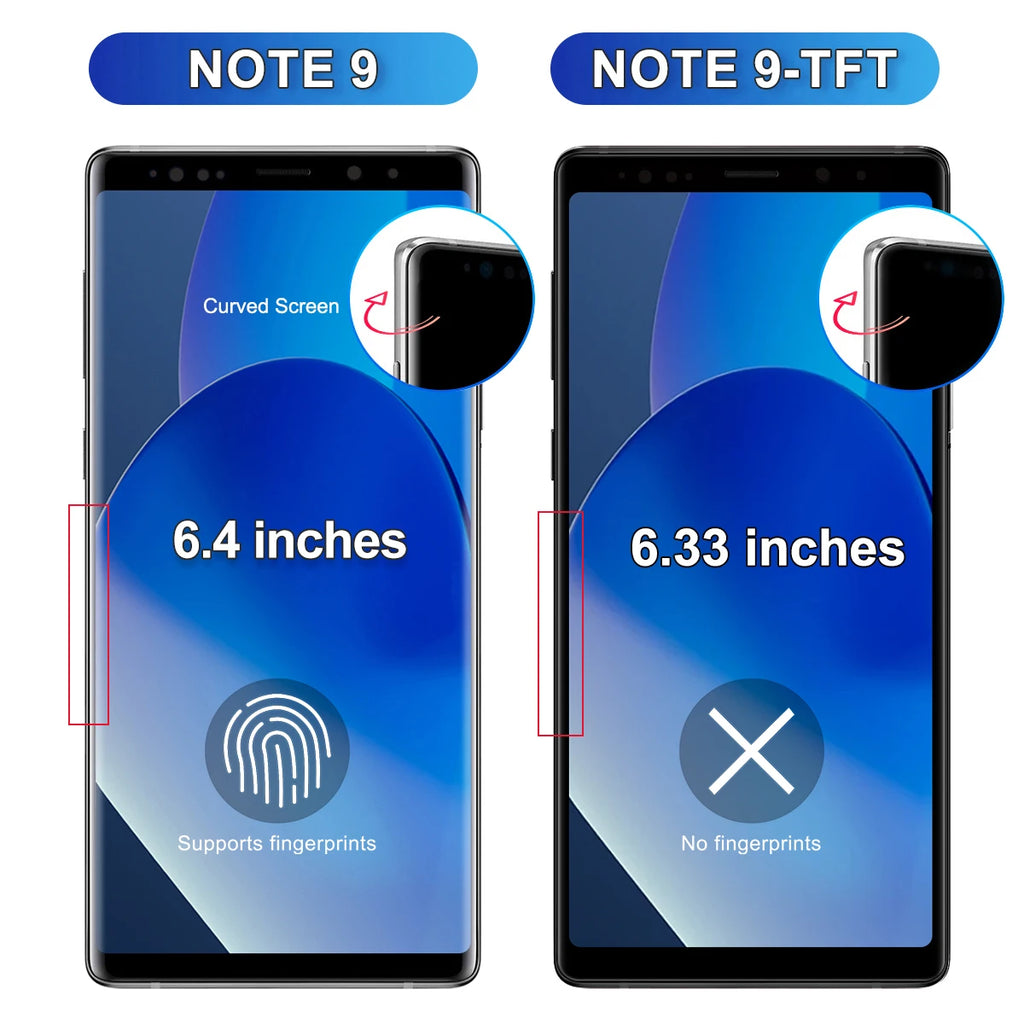 New Note 9 LCD For Samsung Note9 LCD Display Touch Screen Digitizer Repair Parts with Frame N960F N960D/S Replacement 100% Test