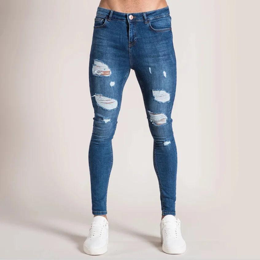 New 2025 high-quality Fashion Casual Cotton Business Black Denim Pants Male Trousers Men's Stretch Regular Fit Jeans S-XXXL