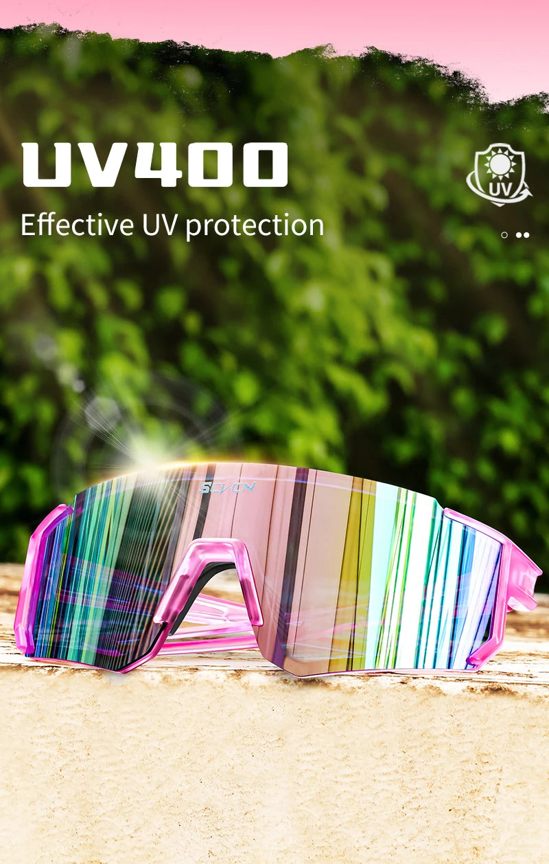 SCVCN Fsshion Sunglasses Street Cycling Glasses Bike Men UV400 Sports MTB Outdoor Bicycle Women Sunglasses Multi Color Riding