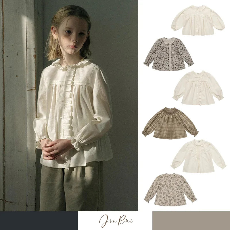 Girl Clothes LOU Brand 2025 New Autumn Kids Blouse and Skirts Sets Cute Sweater Children Outwear Floral Baby Dresses Princess