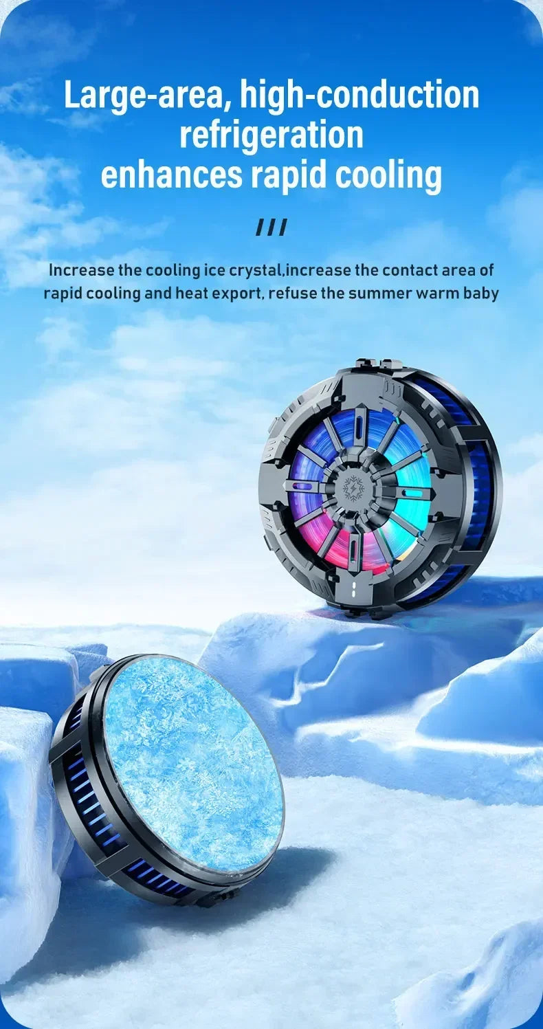 Cooling Magnetic Wireless Chargers Universal Mobile Phone Radiator Back Clip Fan for IPhone 17 16 15 13Pro Max Samsung Xiaomi