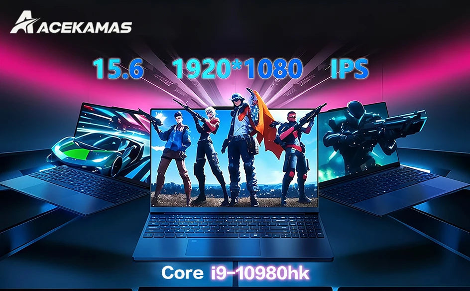 2026 15.6" Gaming Laptop Computer Intel Core i9 10980HK Windows 11 Pro PC Gamer 16GB RAM 1/2TB SSD Notebook PC Portable Laptops