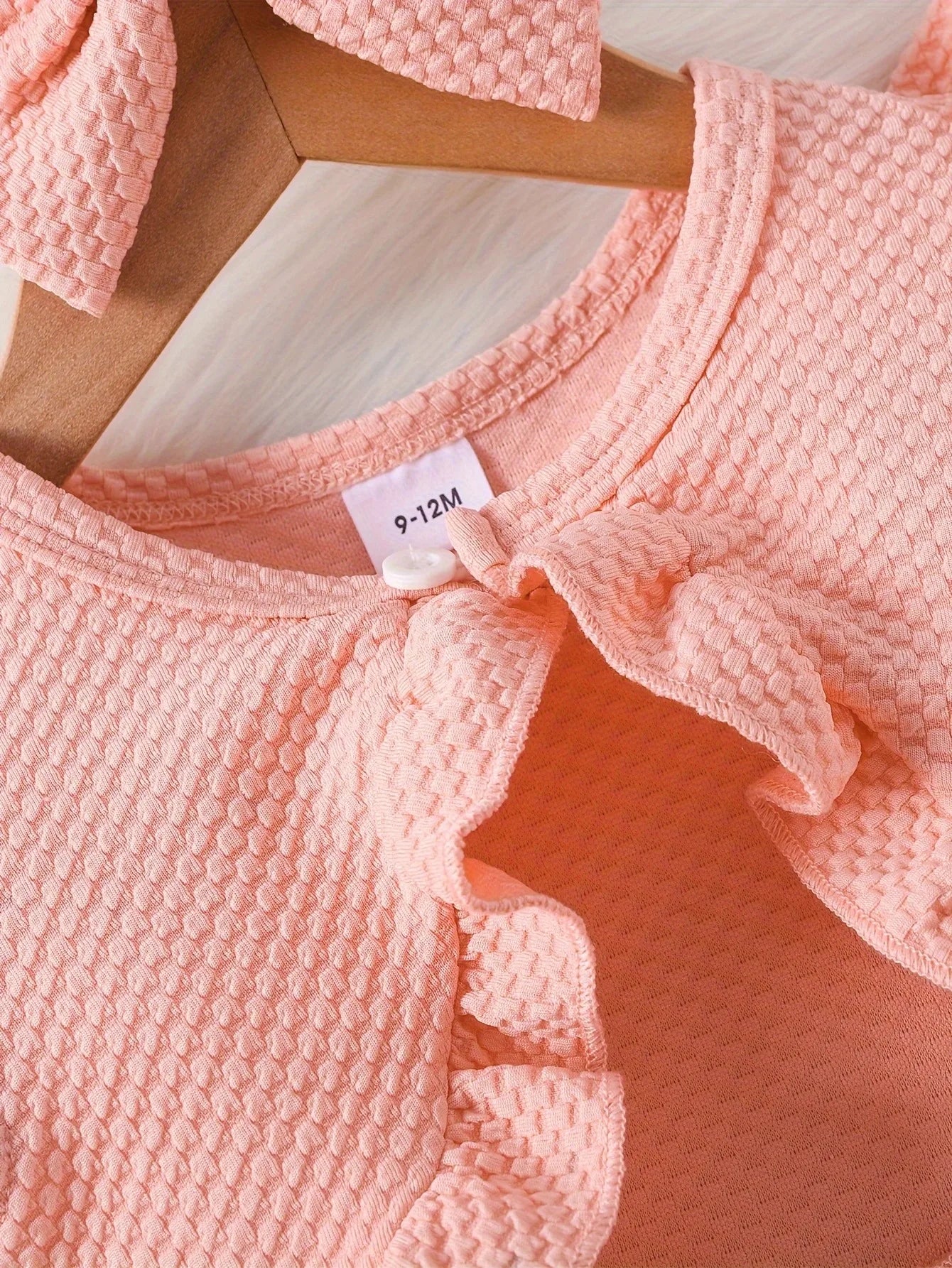 Prowow Baby Dresses With Coat Waffles Open Shirt Top and Pink Embroidery Floral Dress For Girls Birthday Party Kids Baby Clothes