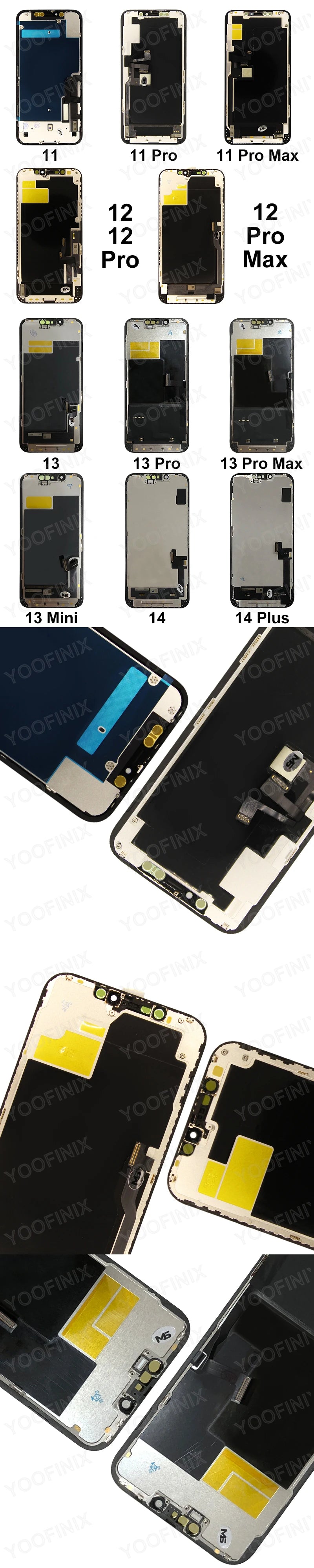 OLED For iPhone X XR LCD XS MAX Display Touch Screen For iPhone 11 Pro Max Display 12 Pro 13 Mini 14 15 LCD Replace Parts