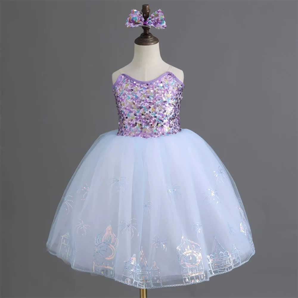 Summer Stage Girl Dress Tutu Ballerine Dance Kids Ballet Leotards Party Baby Dresses Outfit Ballet Girls Clothing Vestidos