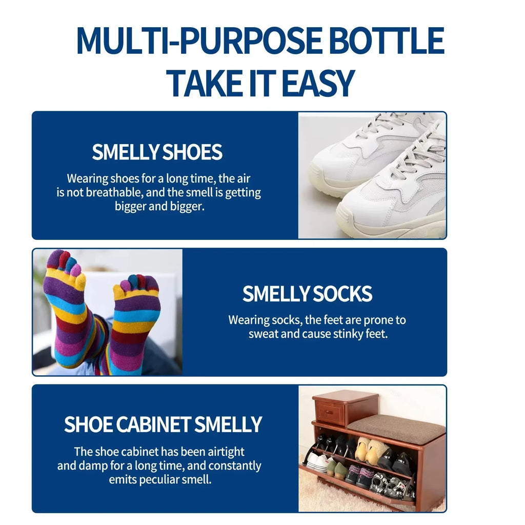 1/2/3pcs 100ml Shoes Socks Deodorizing Removal Spray Footwear Deodorant Antibacterial Antiperspirant Fresh Air Stink Remover