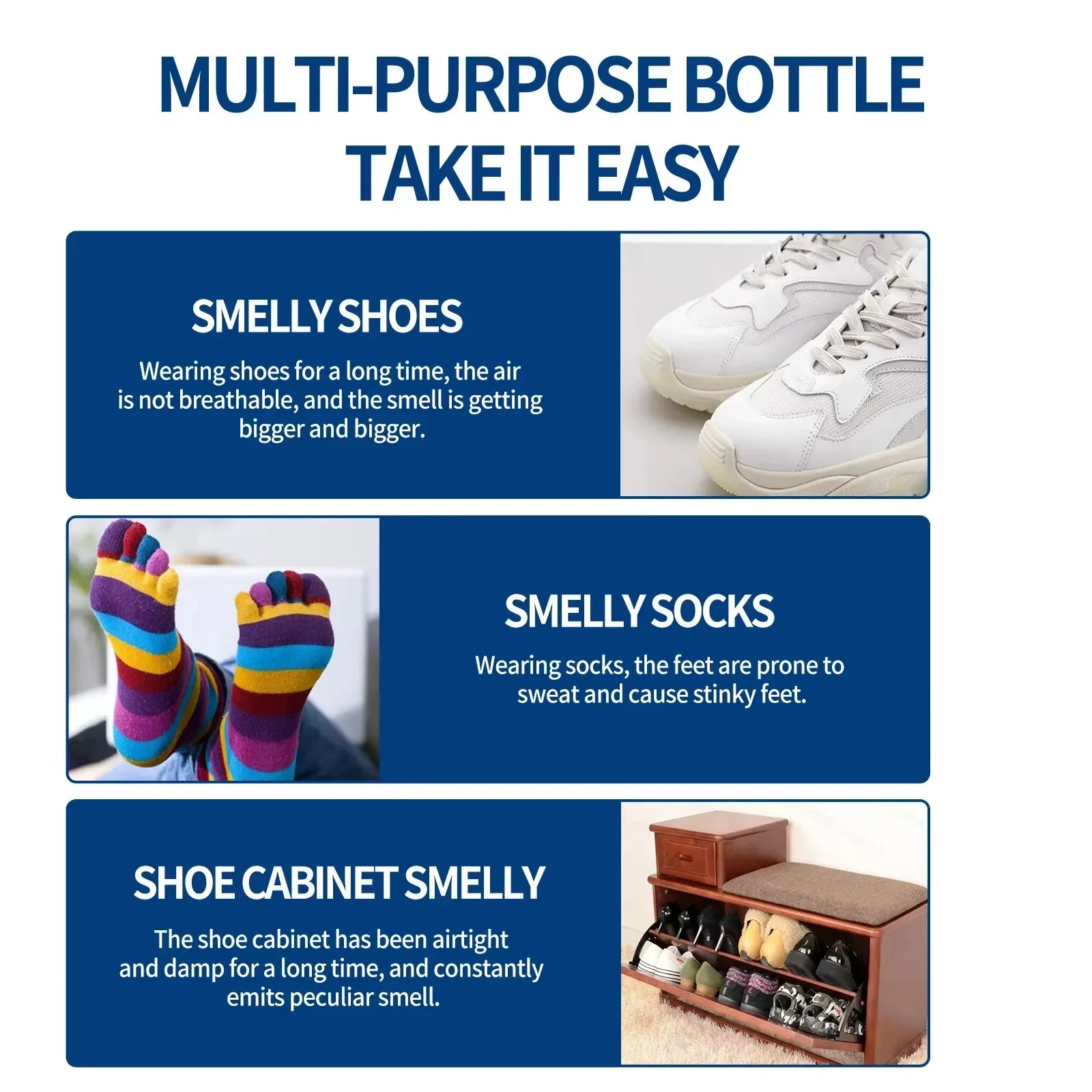 1/2/3pcs 100ml Shoes Socks Deodorizing Removal Spray Footwear Deodorant Antibacterial Antiperspirant Fresh Air Stink Remover