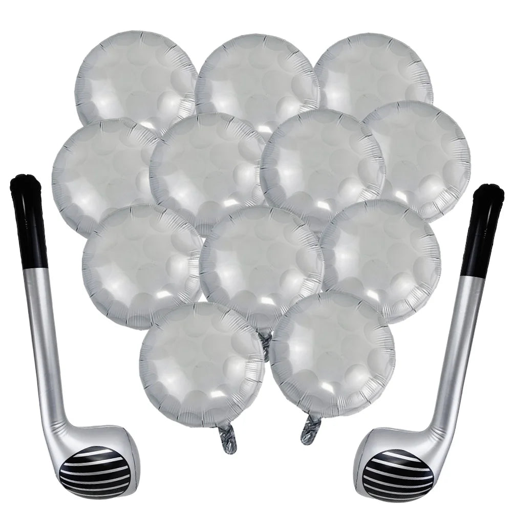 Inflatable Blow Up Golf Club Balloon Golf Ball Foil Balloons Golf Themed Party Decor Birthday Sports Graduation Party Decoration