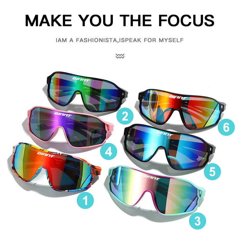 GIANT Cycling Glasses UV400 Anti Fog REVO Lenses HD Clarity MTB/Road Bike sunglasses  men and women