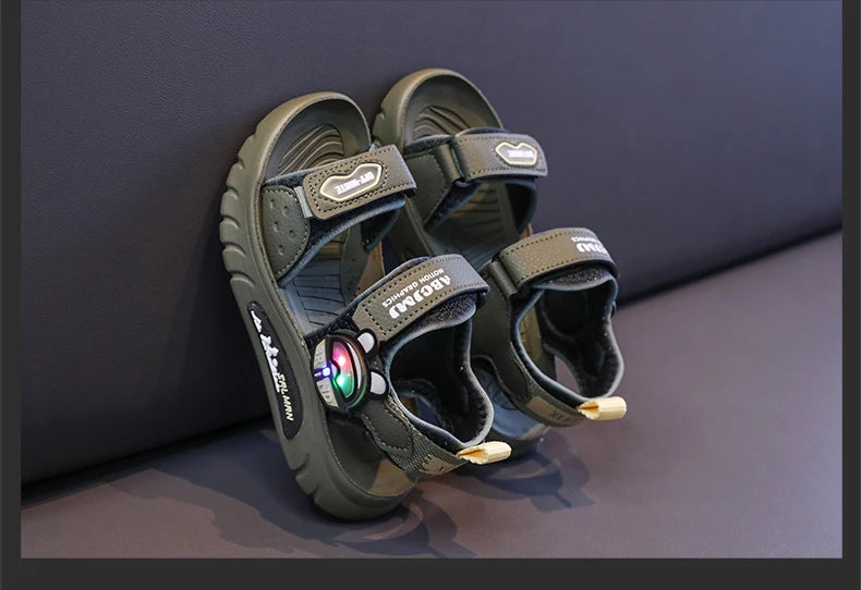 Summer Sandals for Boys Casual Beach Shoes Breathable Sport Sandals Comfortable Soft Sole Kids Shoes Fashion Non-slip Sandalias