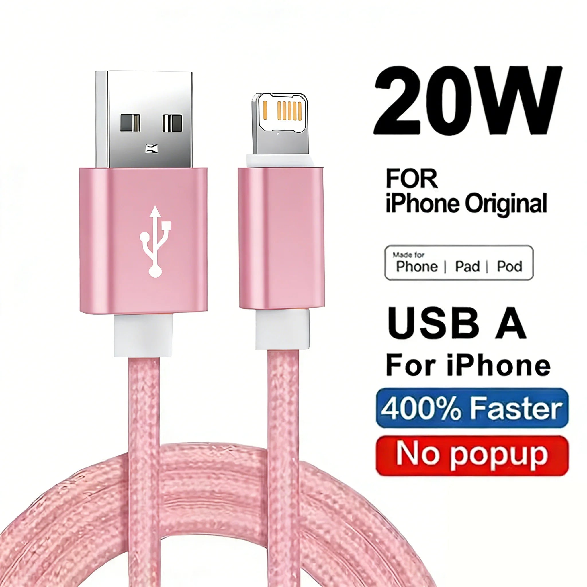For iPhone 11 12 13 Mini 14 Pro Max USB Fast Charging Braided Cable For iPhone 7 8 14 Plus X XR XS Max Quick Charge Weaving Wire