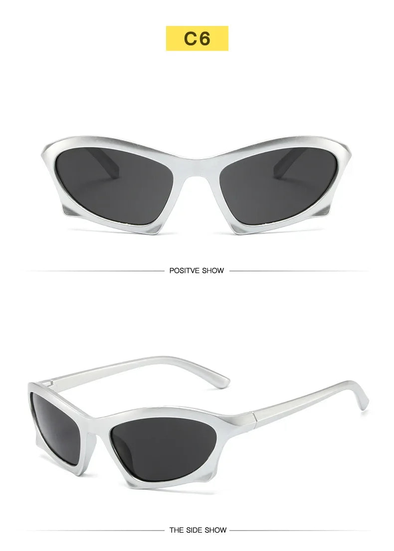 Luxury Punk Sports Sunglasses Women Brand Designer Y2K One Piece Sun Glasses Men Goggle Shades UV400 Fashion Eyewear