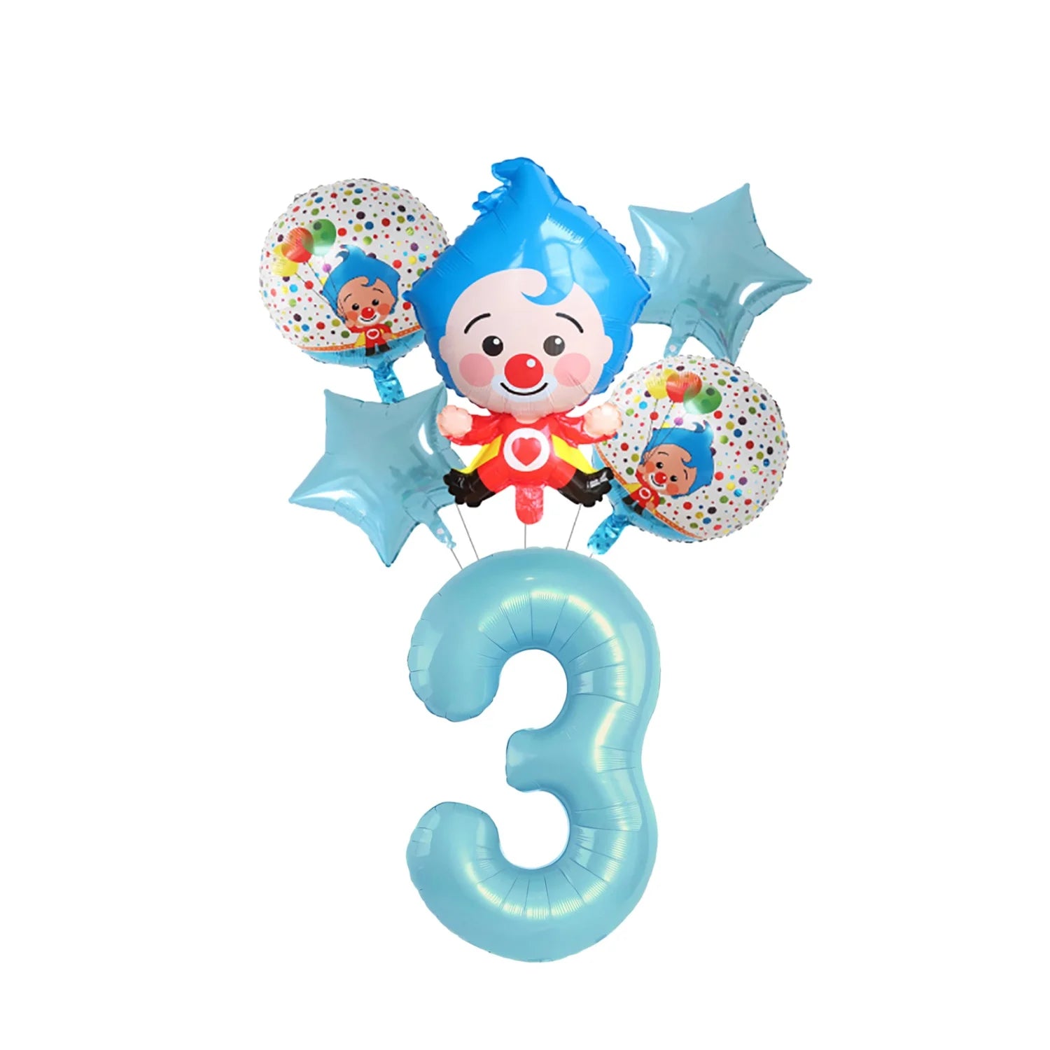 Catoon Clown Birthday Party Decoration Cute Tableware Cup Plate Balloon Banner Backdrop Gift Bag Favors for Kids Baby Supplies