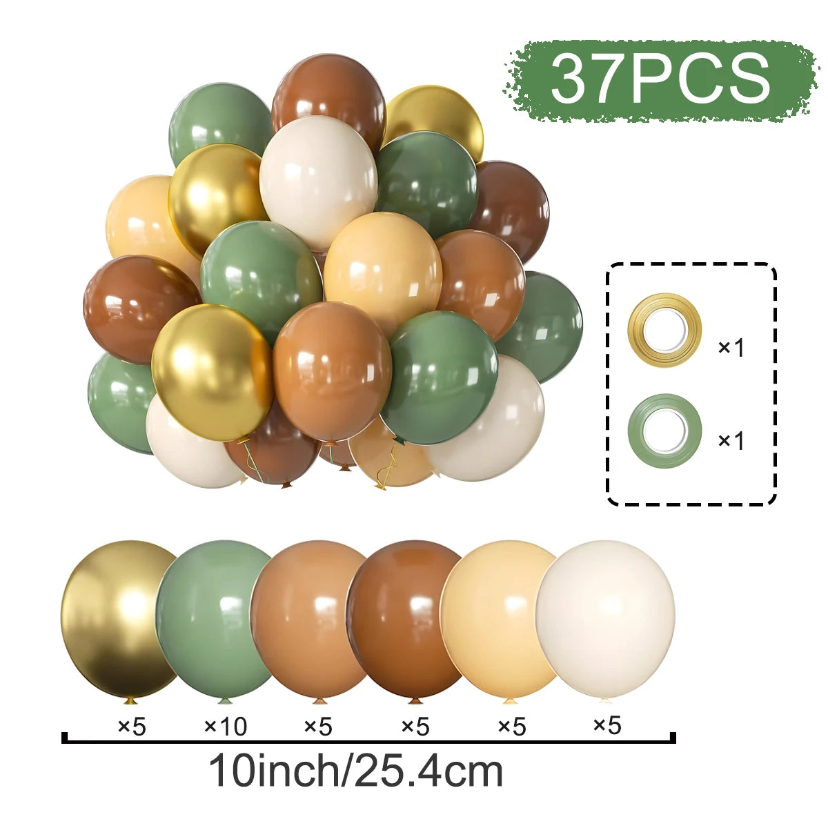 31/36/37/51/101Pcs Metallic Balloons Pearl Latex Balloon Gold Confetti Balloons for Birthday Weddings Baby Shower Party Decor