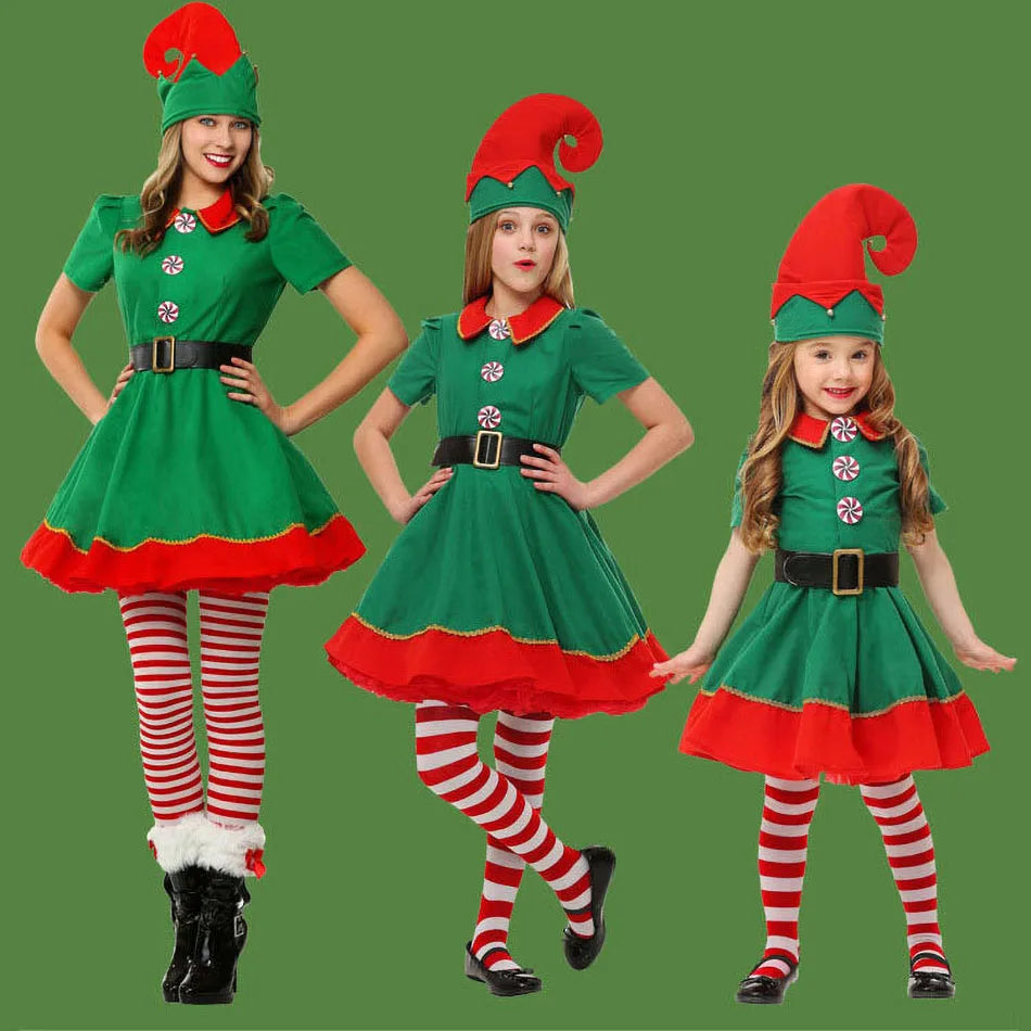 Baby Girl Clothes Pajamas Sets Boys Tops Set Child Christmas Gift Carnival Party Dress Kids Halloween Elf Cosplay Costumes Suit