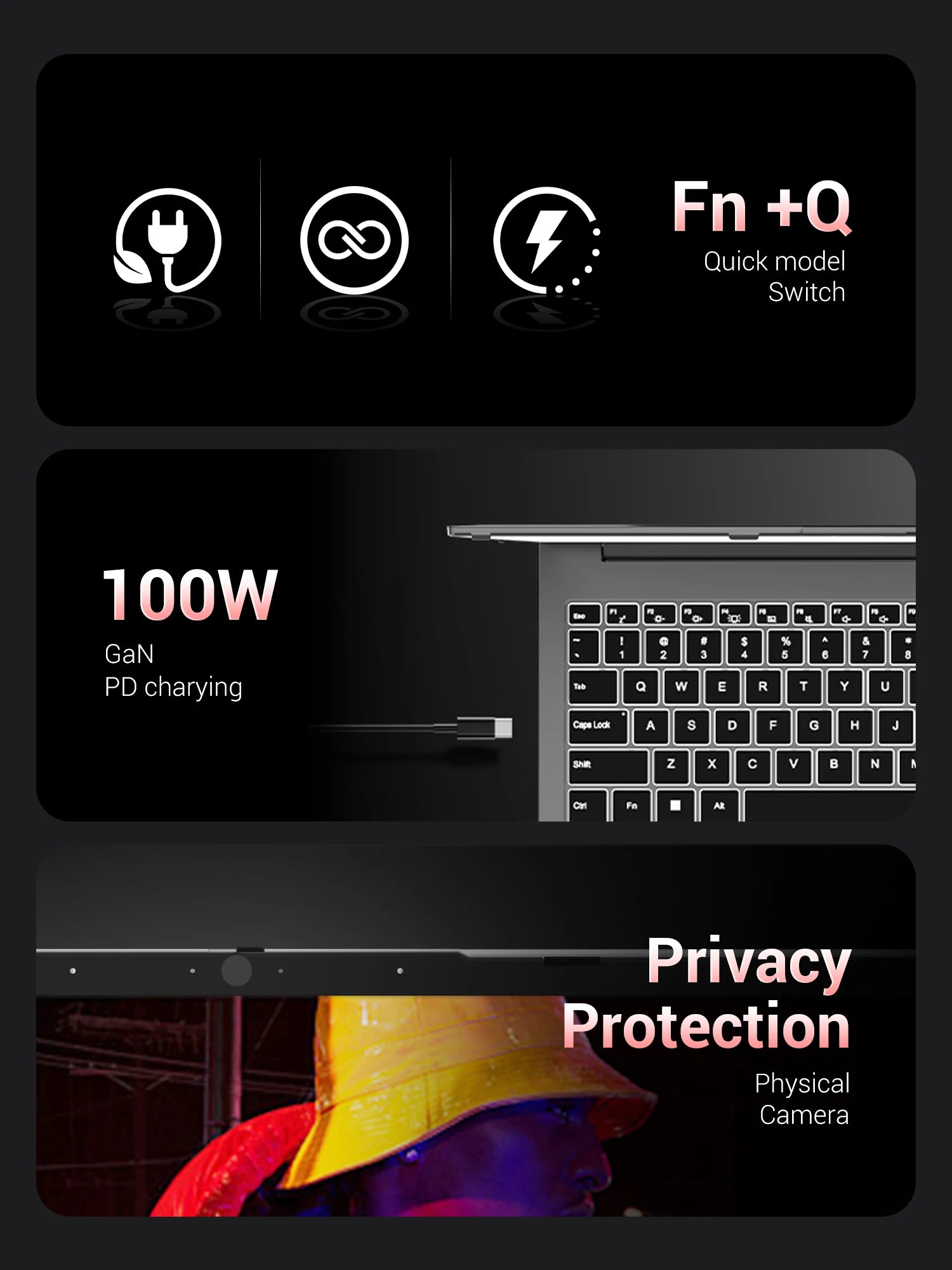 FIREBAT U6B 16 Inch Laptop Ryzen7 H255 CPU DDR5 16GB RAM 512GB ROM 2.5K 120Hz Windows11 Wifi6 BT5.2 Gamer Bussiness Notebook