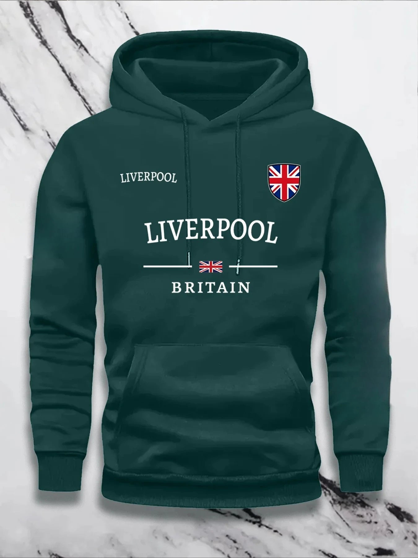 A Trendy Men's Fashion Pullover with Letter Print Design From Liverpool UK for Autumn and Winter Is Warm Comfortable and Sporty