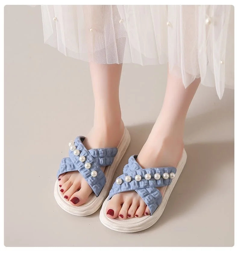 Summer Fashion Sandals Women Beach Platform Slippers Thick Bottom Anti-Skid Lightweight Female Slip-on Shoes Sandalias