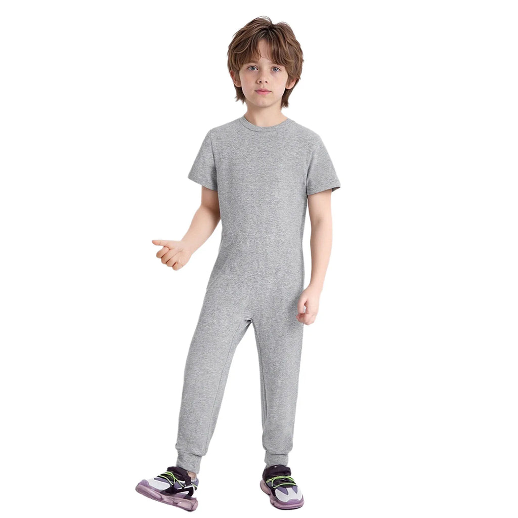 Children Anti-Strip Jumpsuit Kids Special Needs Adaptive Clothing Cotton Rompers Zipper One Piece Jumpsuit for Wearing All Day