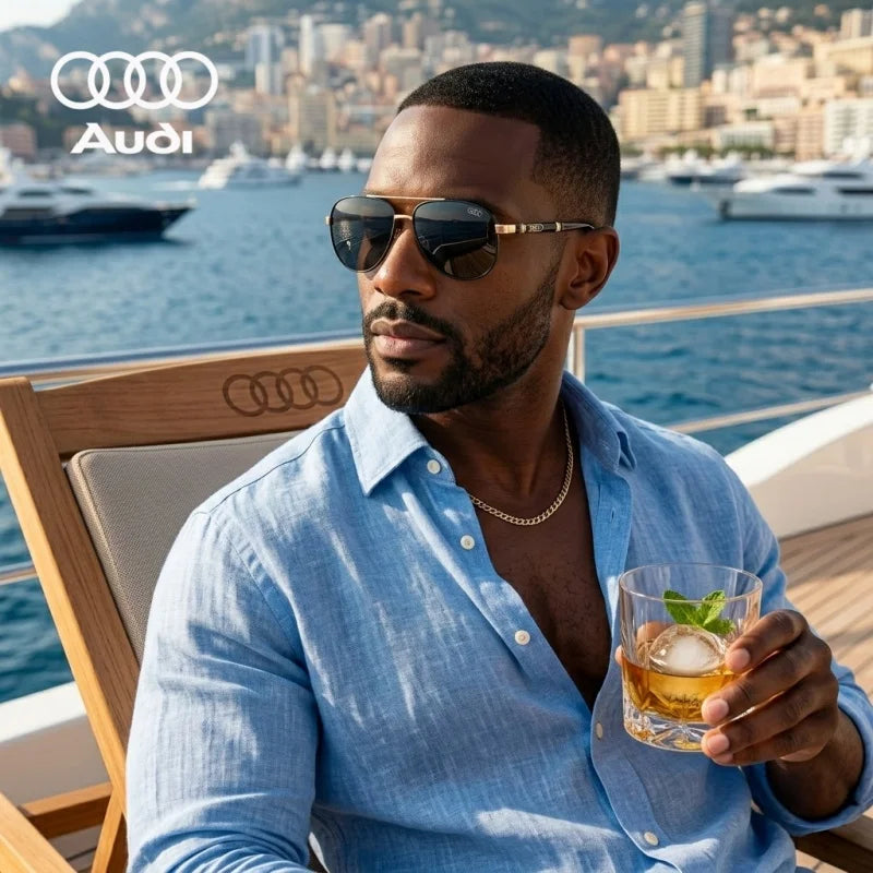 AUDI Polarized Sunglasses With Original Box Men Luxury Designer Driving Sun Glasses Male Pilot Eyewear UV400 Goggles for Gift