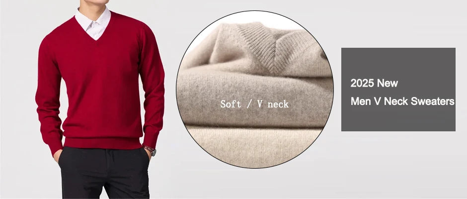 Spring Autumn Sweaters Pullover Men V Neck Men Sweater Casual Long Sleeve Brand Mens Slim Fit Knitted Sweaters Pullovers