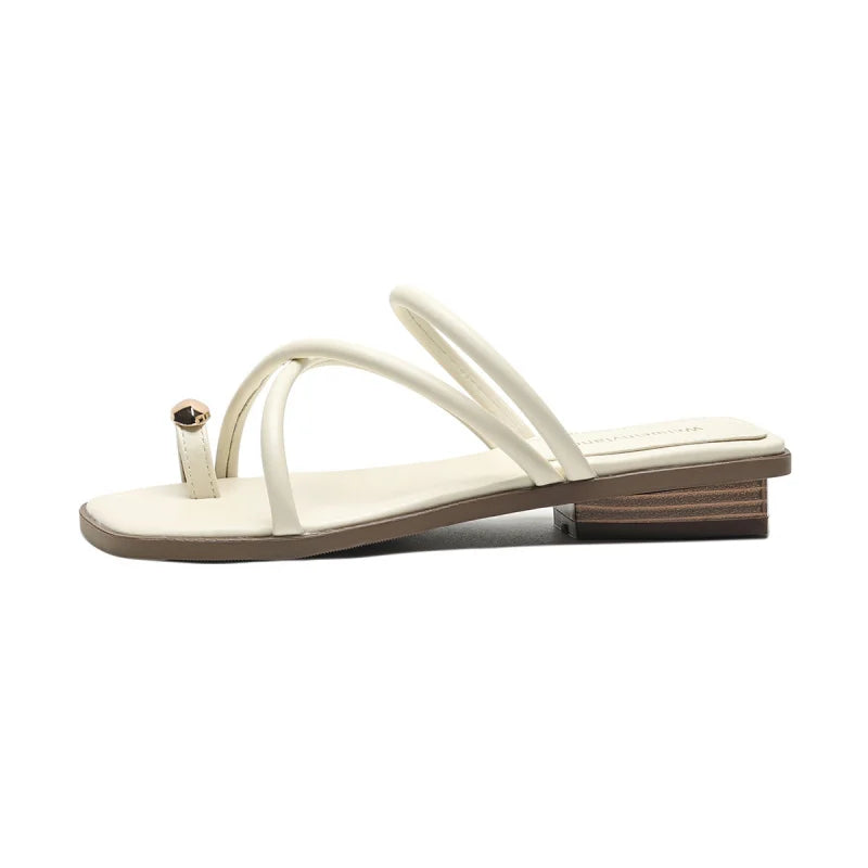 Women's summer sandals for outdoor wear2026New low-heeled women's slippers