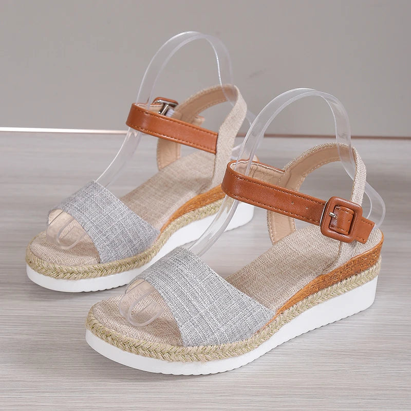 Summer Woman Sandals Shoes Soft Shoes Woman Elegant Sandals Woman Wedge Ladies Shoes Party Footwear Female Women Sandal