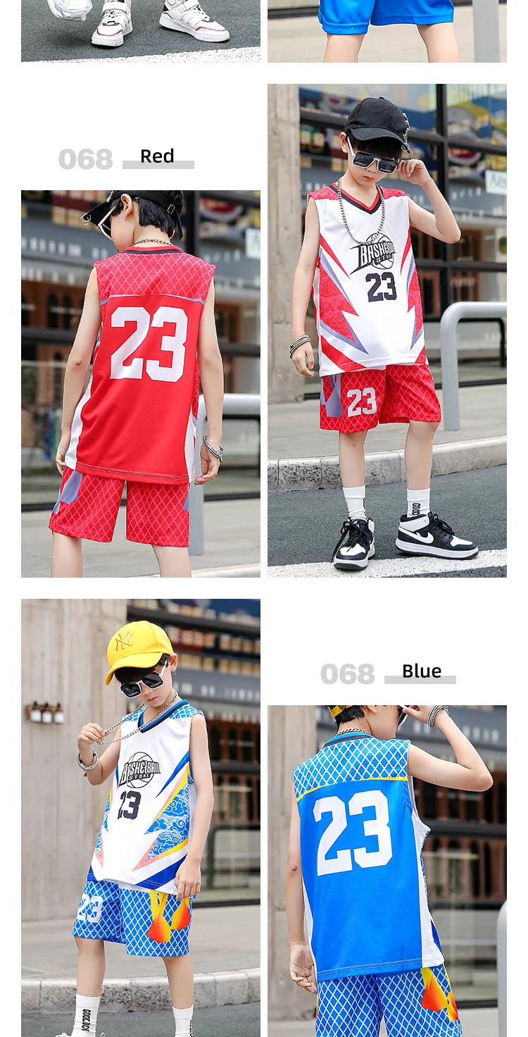 Children Team Training Uniform Kids Basketball Jersey Quick-drying Boy and Girls Comfortable Shirt  Child Sportswear Tracksuits