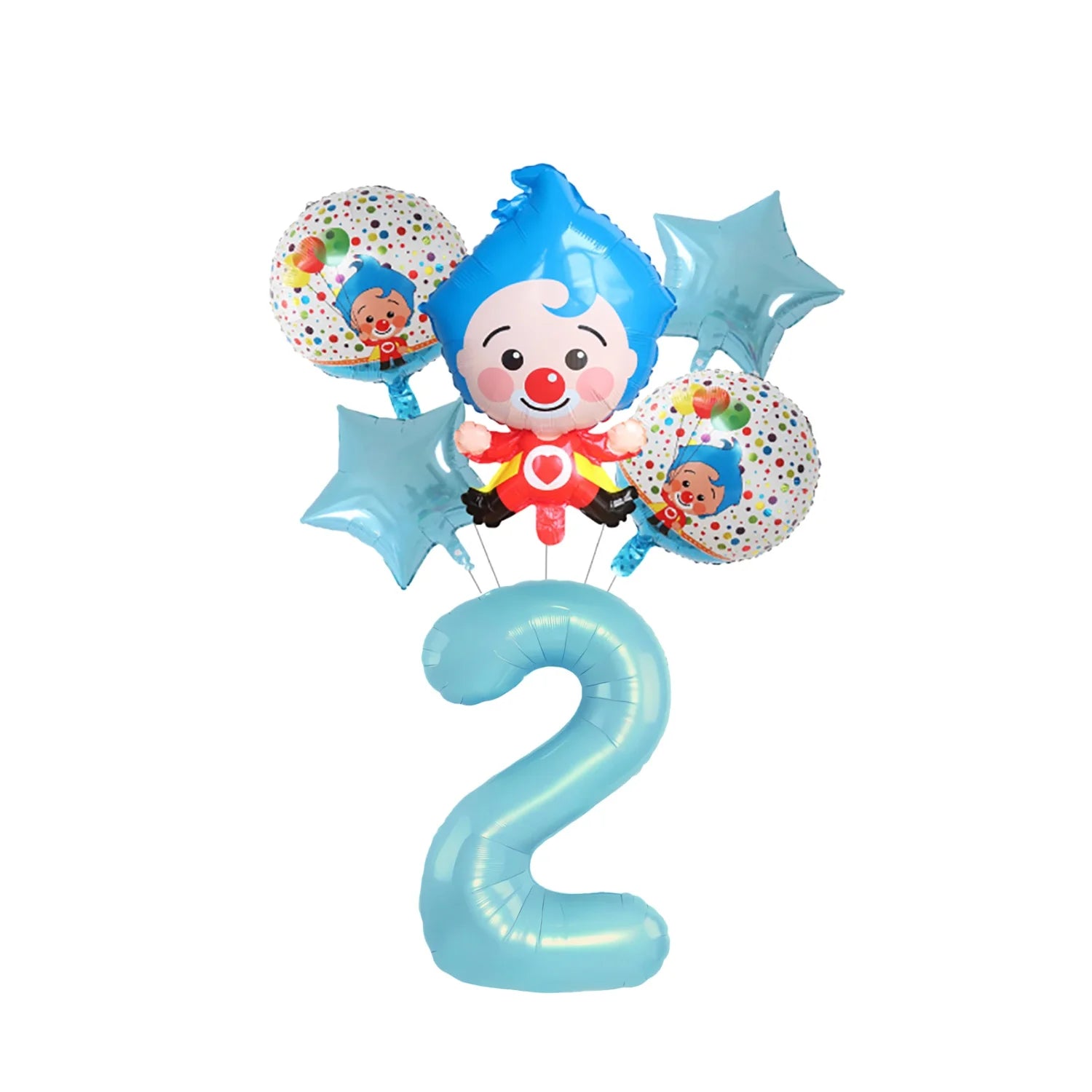 Catoon Clown Birthday Party Decoration Cute Tableware Cup Plate Balloon Banner Backdrop Gift Bag Favors for Kids Baby Supplies