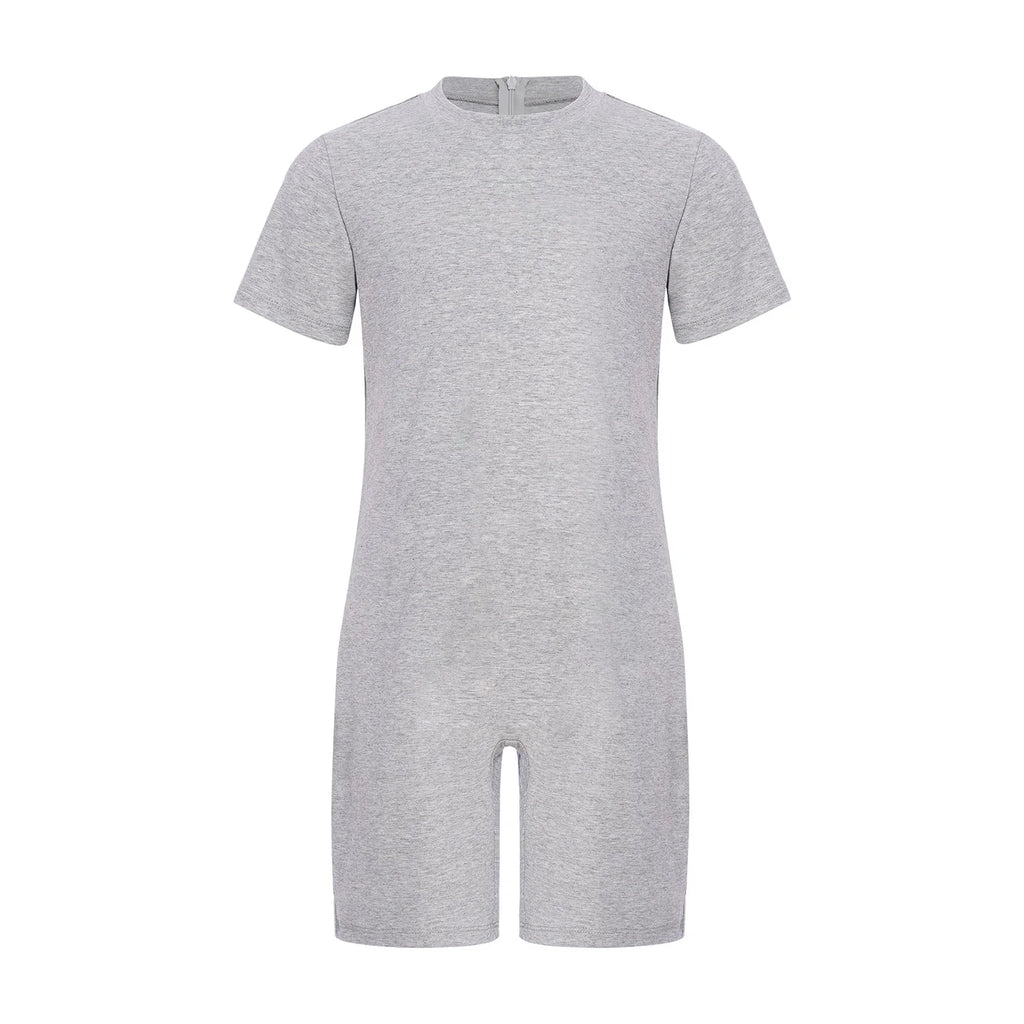 Children Anti-Strip Jumpsuit Kids Special Needs Adaptive Clothing Cotton Rompers Zipper One Piece Jumpsuit for Wearing All Day