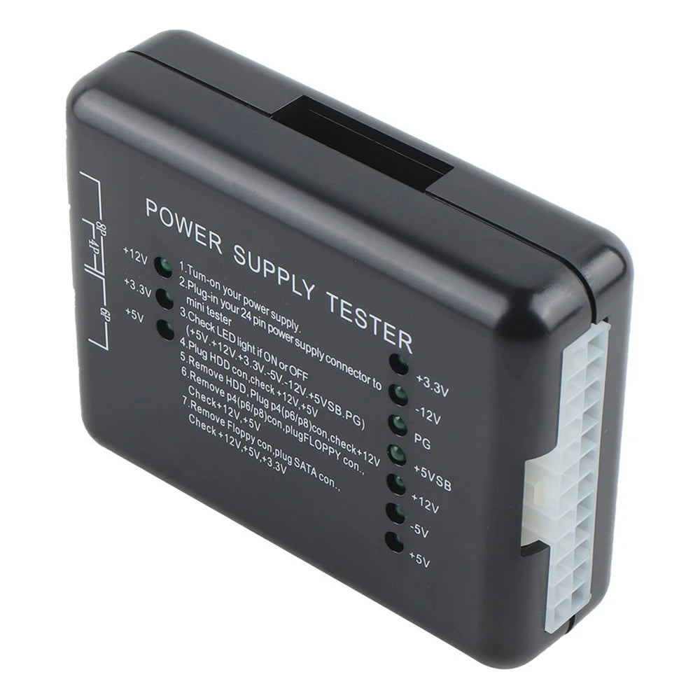 20/24 Pin for PSU ATX SATA HDD  Checker Meter Measure LED Indication Diagnostic Tool Testing for PC Computer Power Supply Tester