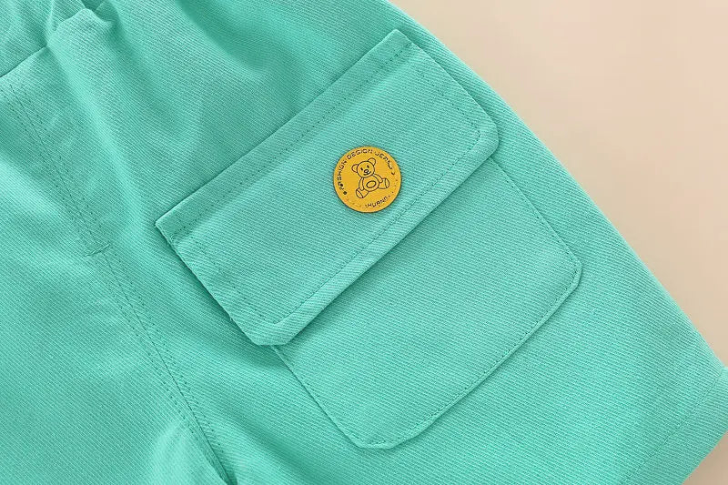 New Summer Baby Clothes Suit Children Boys Girls Cartoon Bear T Shirt Shorts 2Pcs/Set Toddler Casual Clothing Kids Tracksuits