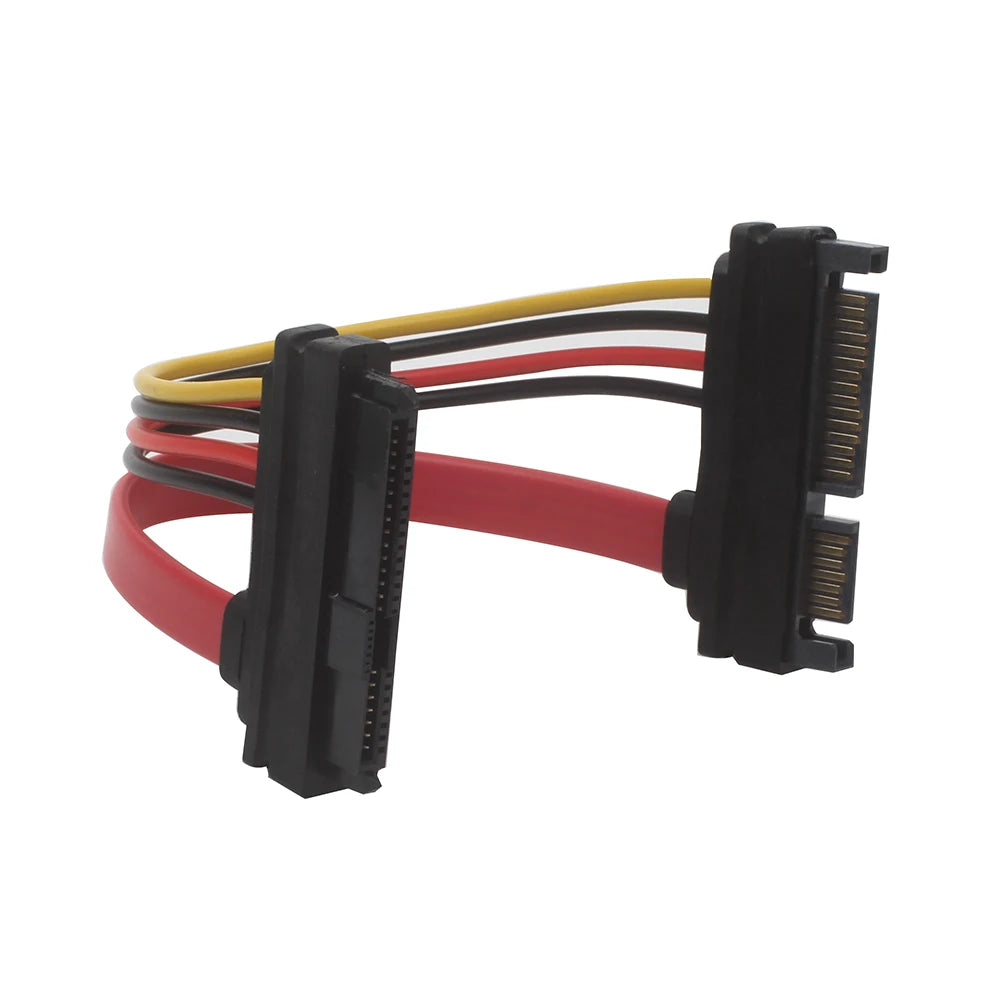 SAS to SATA SFF-8482 SAS 29 Pin to SATA 22Pin Hard Disk Extension Cable with 15 Pin SATA Power Port