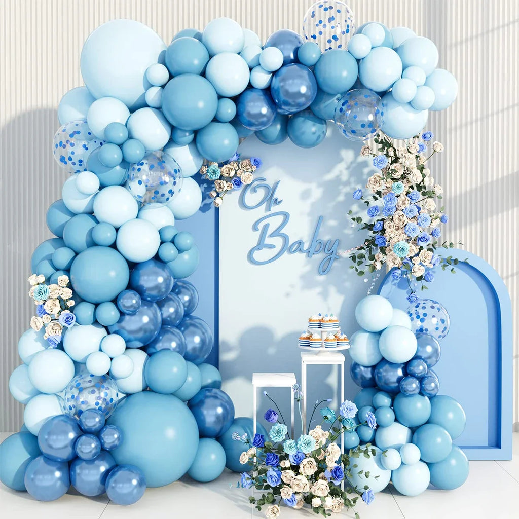 Blue Balloon Garland Arch Kit Wedding Birthday Party Decoration Kids Adult Wedding Party Supplies Latex Ballon Baby Shower Boy