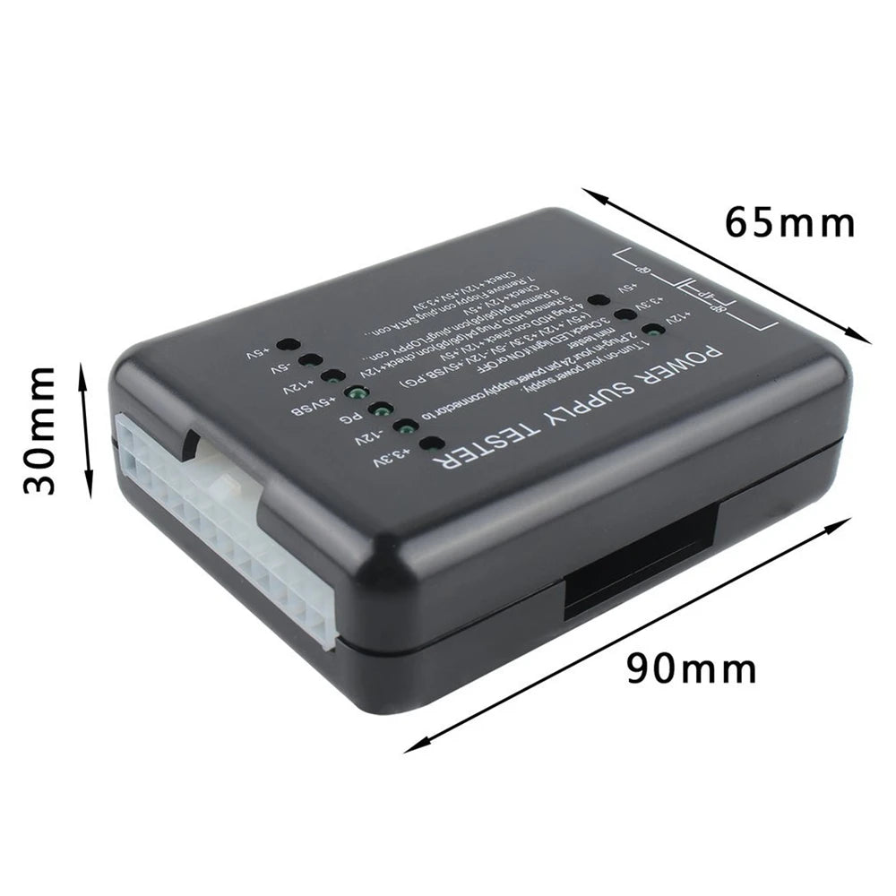 20/24 Pin for PSU ATX SATA HDD  Checker Meter Measure LED Indication Diagnostic Tool Testing for PC Computer Power Supply Tester