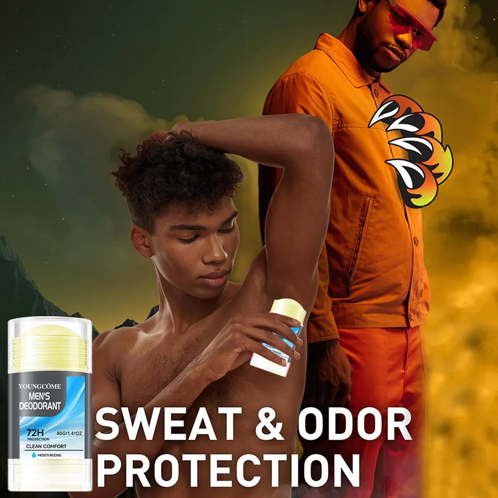 Deodorant Stick Natural Deodorant for Men, Anti Sweating Keep Drying Lasting Fragrance Remove Armpit Odor Underarm Refresh Stick