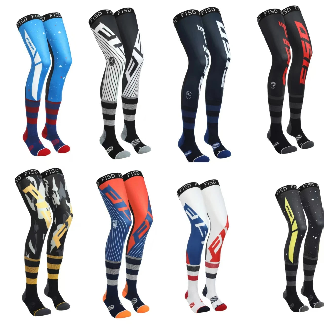 2025 FISD off-road motorcycle riding long socks eight color bicycle riding long socks fast drying breathable