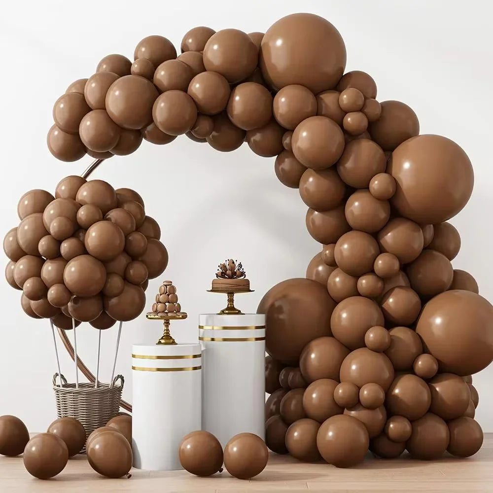 Metallic Gold Latex Balloons Set, Multi-Size Balloon Arch Kit for Birthday Party, Wedding, Graduation, Baby Shower Decorations