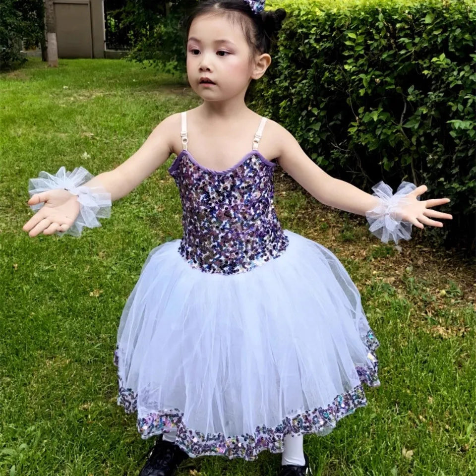 Summer Stage Girl Dress Tutu Ballerine Dance Kids Ballet Leotards Party Baby Dresses Outfit Ballet Girls Clothing Vestidos
