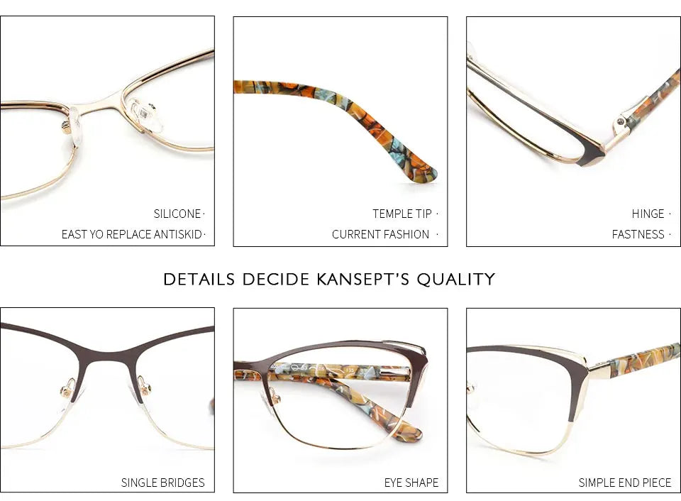 KANSEPT Reading Glasses Woman Transparent Eyepieces Eye-glasses -2 Luxury Mens Lenses to Read Woman's Eyeglasses Women Lens Men