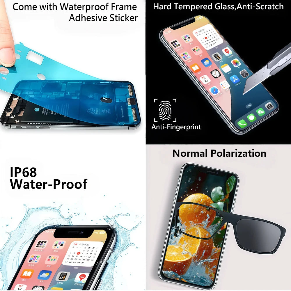 A1984, A2105, A2106 OLED Pantalla for iphone XR LCD Display Touch Screen Digitizer Assembly for iPhone XR LCD Replacement