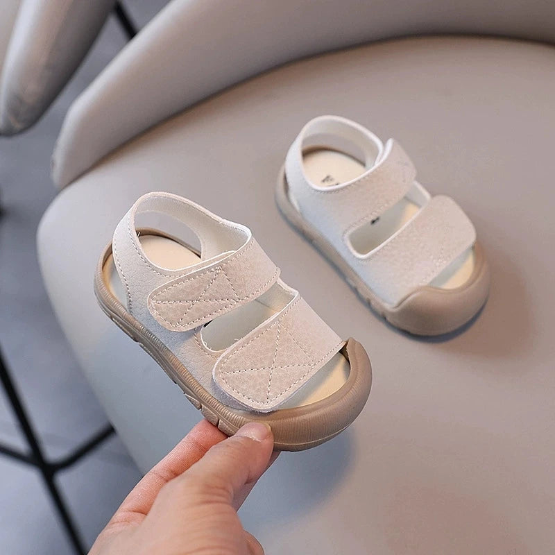 Summer Kids Sandals Fashion Solid Color Toddler Sandals Soft Bottom Girls Baby Boys Shoes Beach Sandals