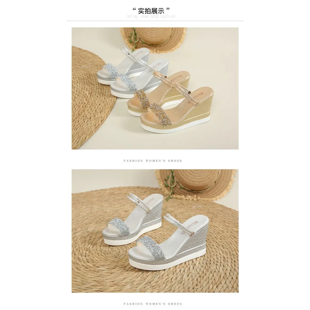 Summer Shoes for Women Wedges Sandals Women High Heels Sandals Slides Women Designers Shoes Platform Sandals Outdoor Slippers