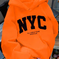 Men's long-sleeved pullover with fashionable New York print design A cozy comfortable warm sweater suitable for autumn winter