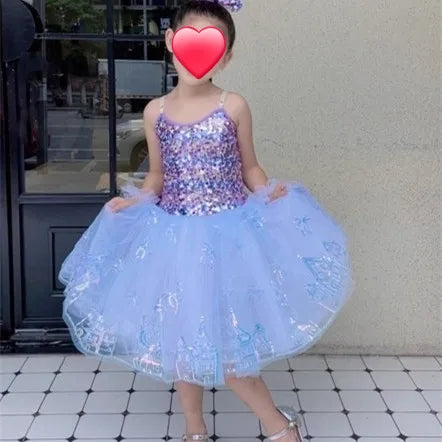Summer Stage Girl Dress Tutu Ballerine Dance Kids Ballet Leotards Party Baby Dresses Outfit Ballet Girls Clothing Vestidos