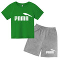Des vêtements esthétiques pour les enfants de 3 à 12 ans, T-shirt imprimé avec des lettres, blouse à manches courtes et pantalon