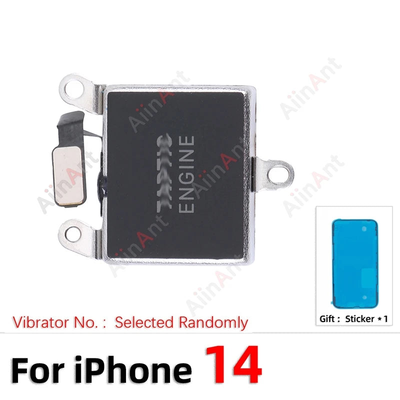 100% Test AiinAnt For TAPTIC ENGINE Vibrator Motor Flex Cable For iPhone 12 13 14 15 Pro Max Plus mini with Sticker Spare Parts