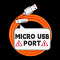 6A Micro USB 120W Fast Charging Cable Orange Blue Liquid Silica Gel Cable Zinc Alloy Joint 1M 1.5M 2M Microusb
